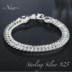 Sterling Silver 925 Chain Bracelet 10mm~ 
8inch 🌿🆕🌿